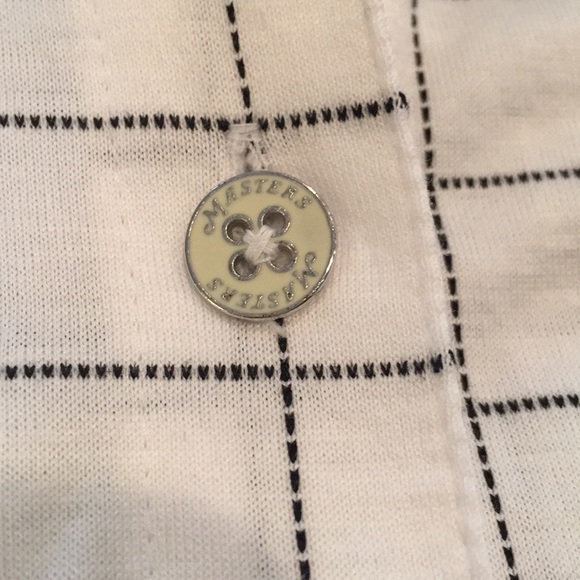 Masters Peter Millar White/Black Check Golf Shirt - Picture 4 of 5